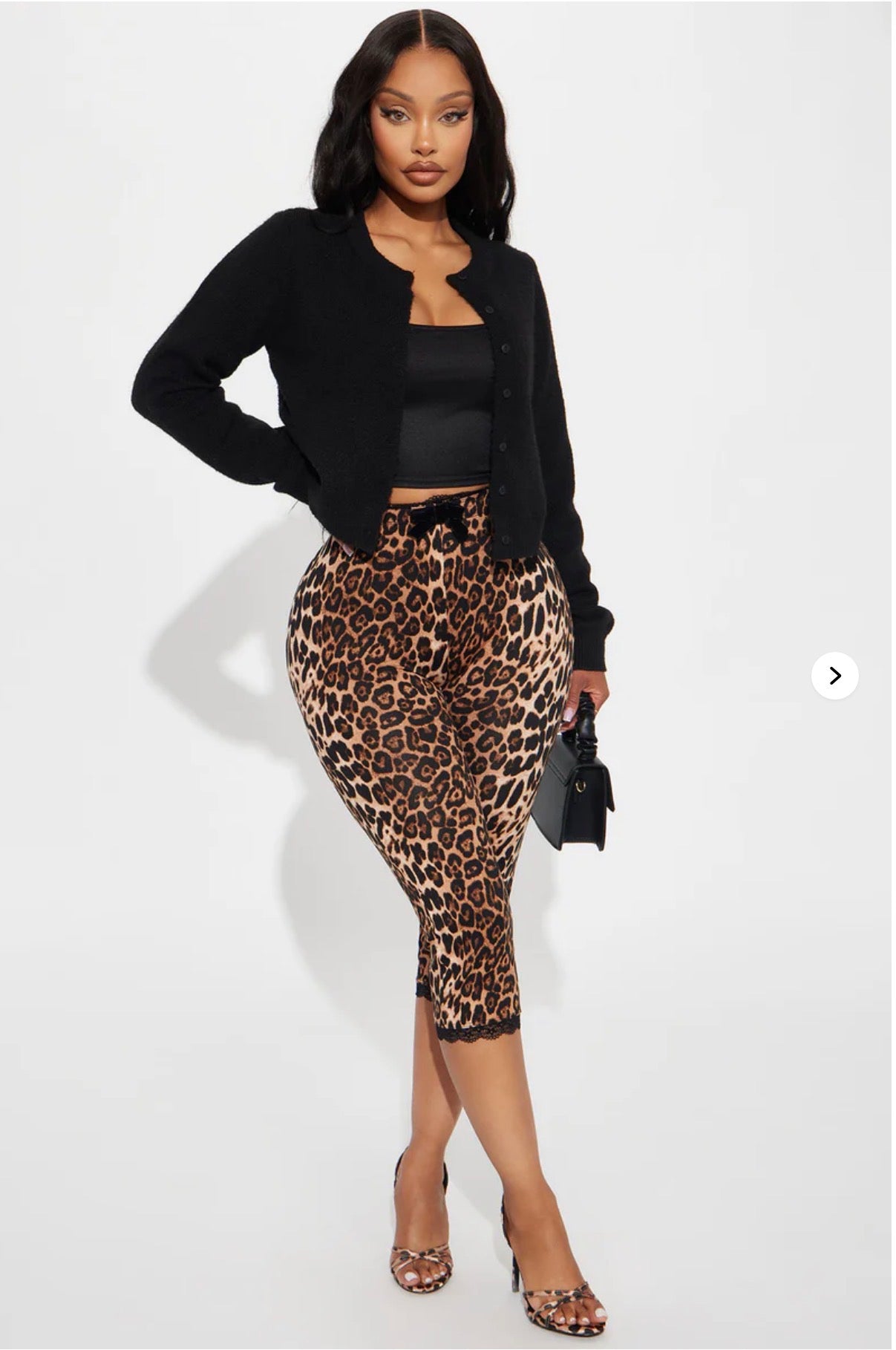 Florentina Lace Trim Capri Legging