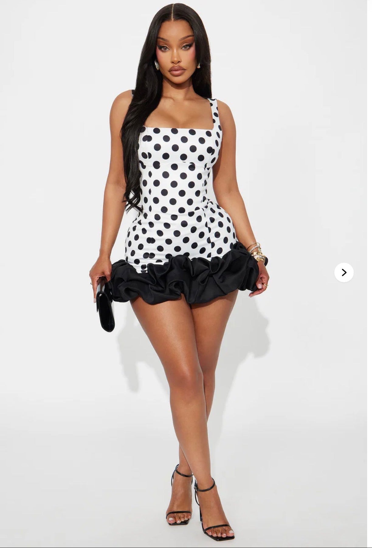 Sienna Satin Polka Dot Mini Dress