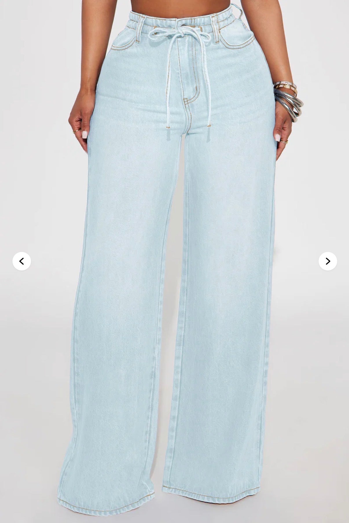 Beachfront Drapey Wide Leg Jeans