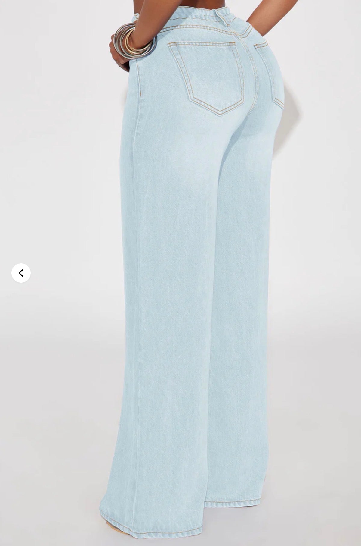 Beachfront Drapey Wide Leg Jeans