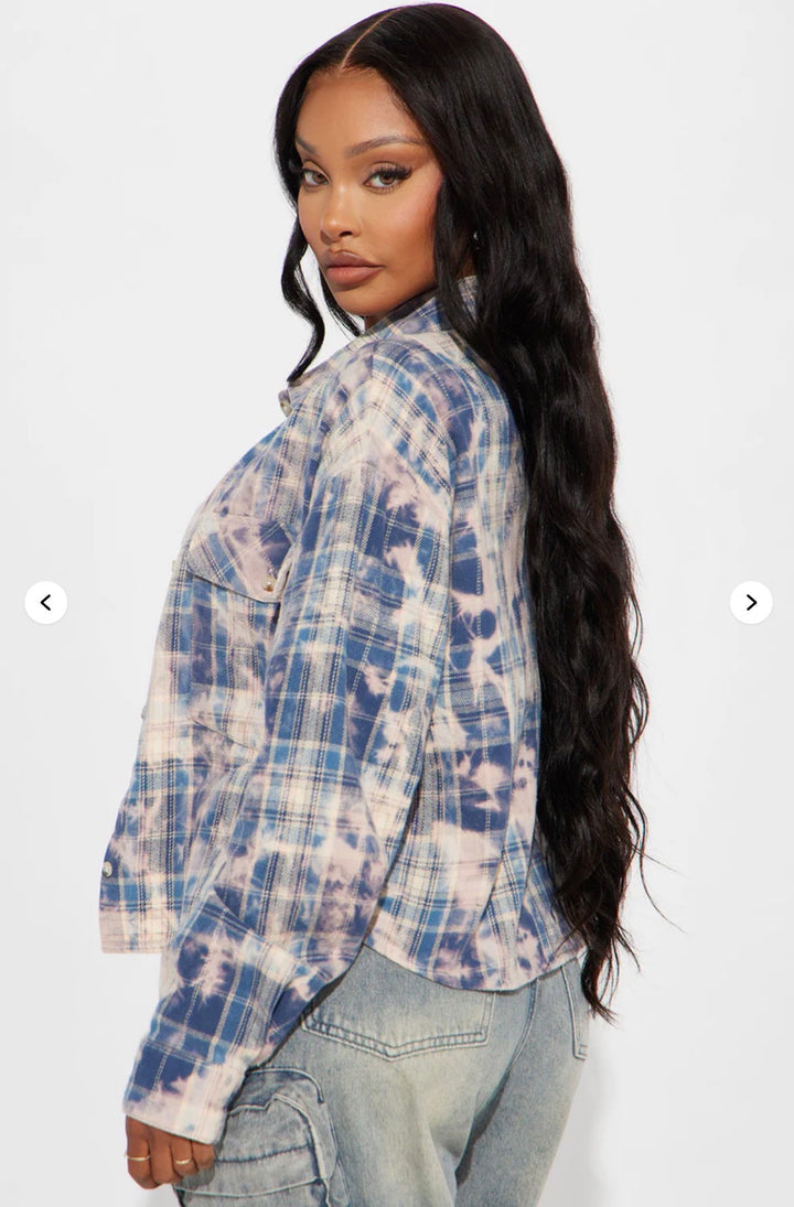 Street Queen Washed Plaid Shirt