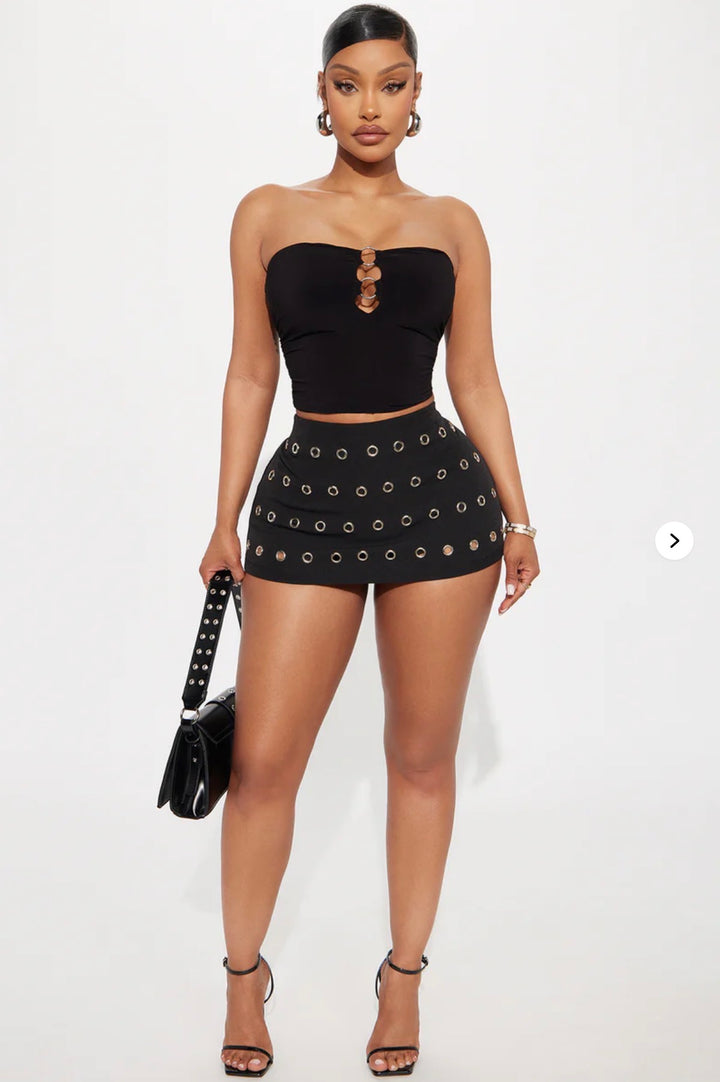 Bad Attitude Grommet Micro Mini Skort