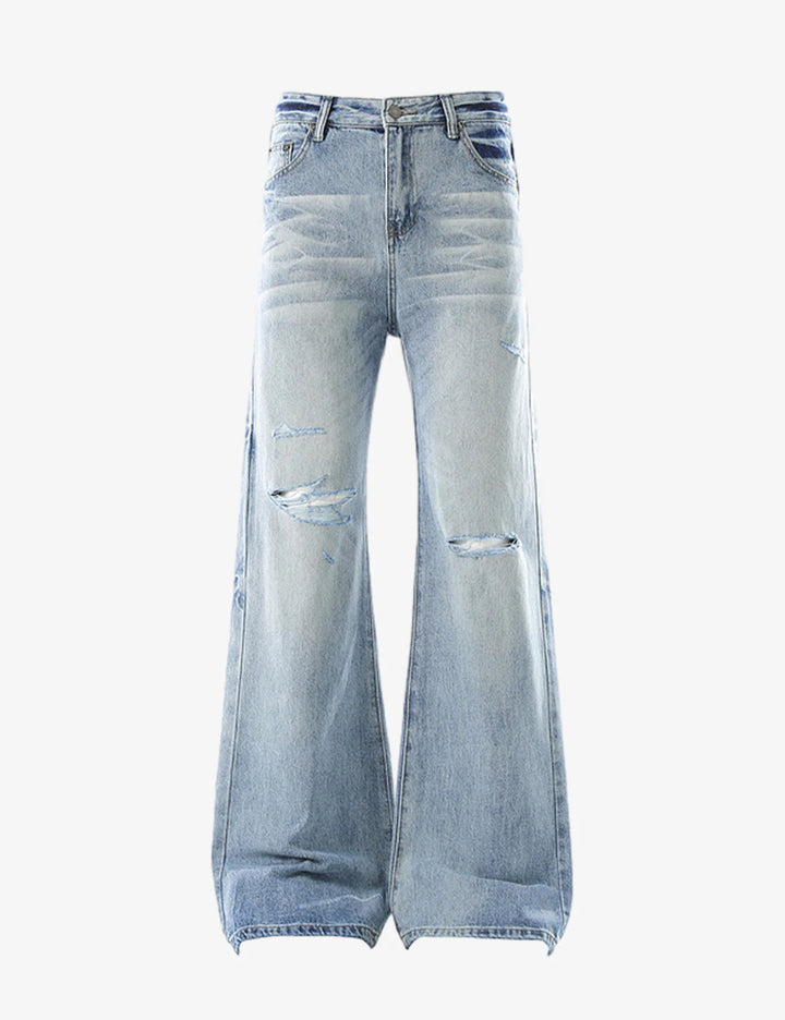 Denim Ripped Washed Distressed Jeans