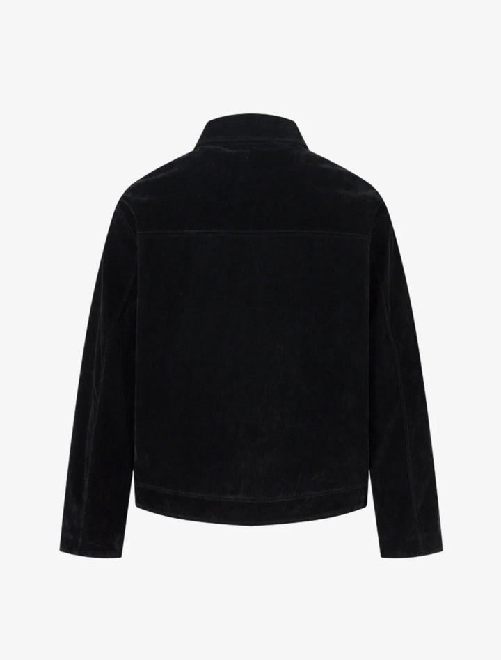 Retro Unique Metal Button Suede Lapel Bomber Jacket