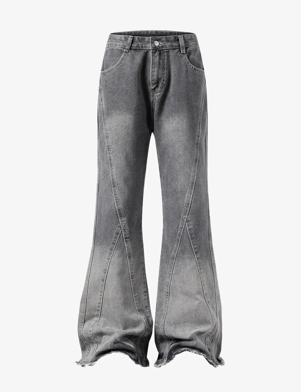 Washed Gradient Flared Jeans