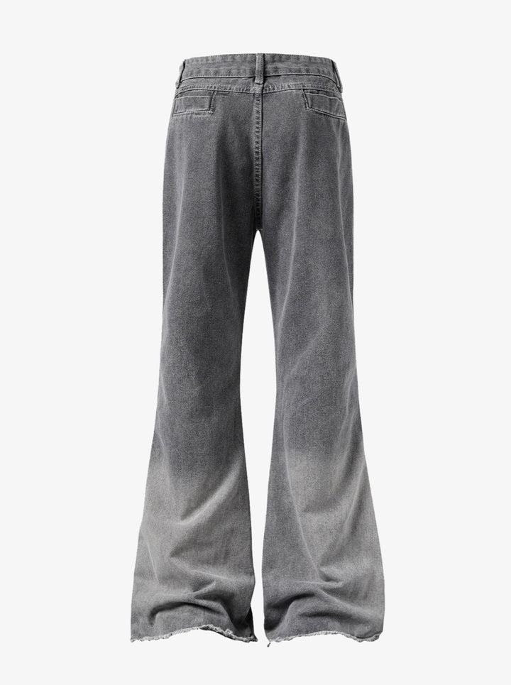 Washed Gradient Flared Jeans